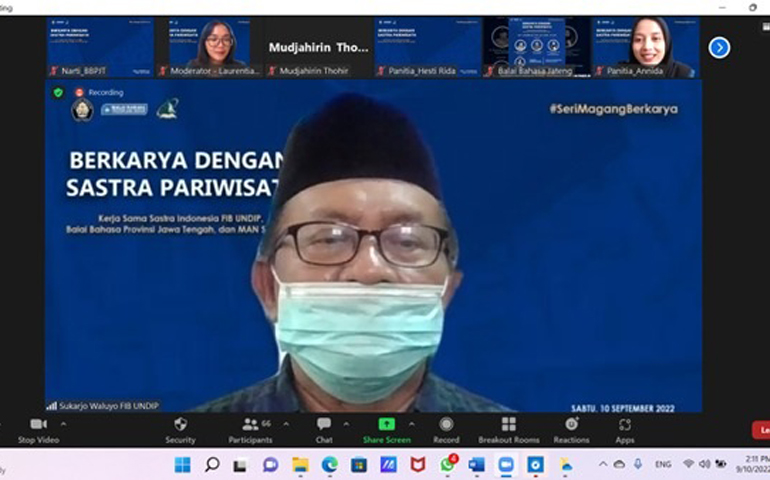 Bahas Sastra Pariwisata, Prodi Sastra Indonesia Undip Berkolaborasi dengan Balai Bahasa Jawa Tengah dan MAN Salatiga
