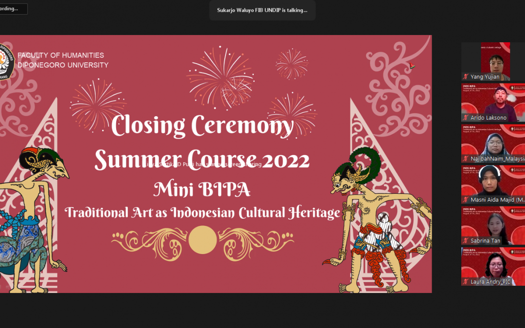 Get to Know Indonesian Culture Closer at Summer Course BIPA Undip 2022